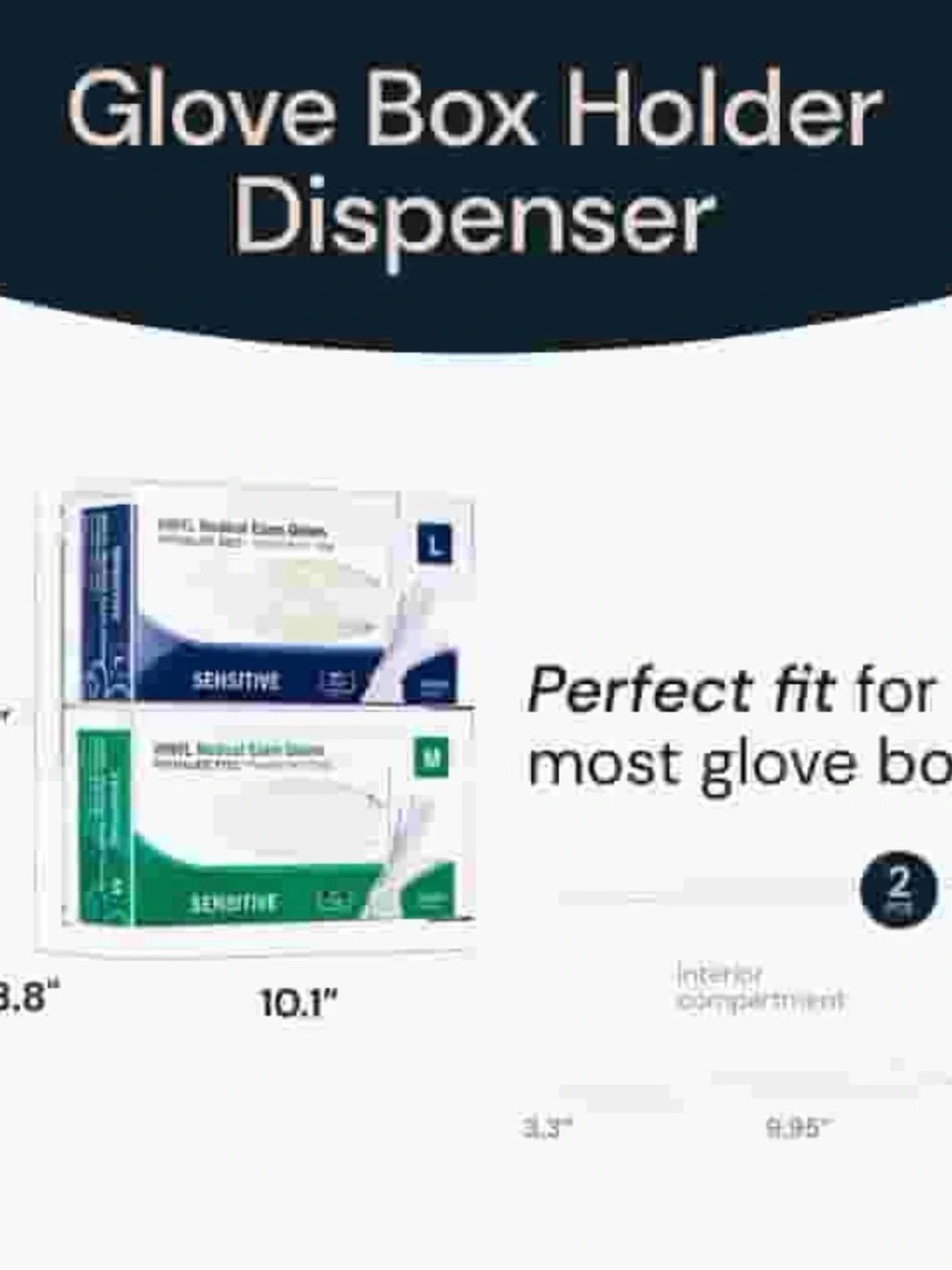 Clear Acrylic Double Glove Box Dispenser or Storage